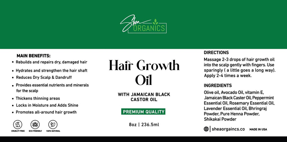 Hair Growth Oil with Jamaican Black Castor Oil